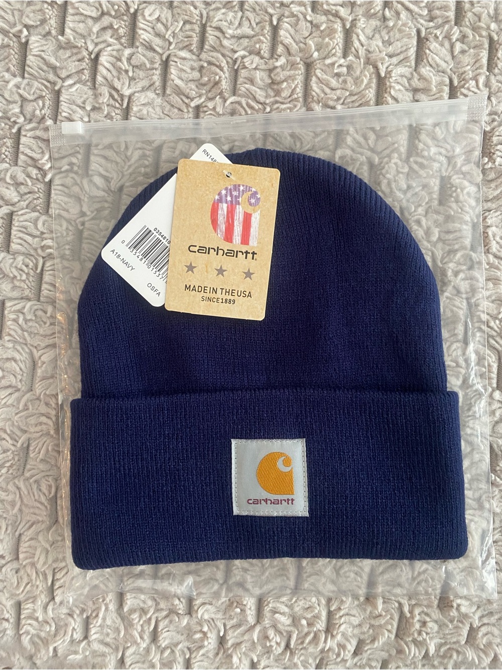 Navy Blue Carhartt Beanie (OSFA)